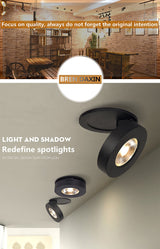 COB Ceiling Recessed Downlight 360 degree Rotatable Dimmable Slim 90 degree Foldable LED Spot Light Indoor lighting
