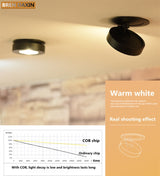 COB Ceiling Recessed Downlight 360 degree Rotatable Dimmable Slim 90 degree Foldable LED Spot Light Indoor lighting