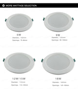 Led Downlight 18W 15W 12W 9W Aluminum Bombillas AC/DC 12V 24V Round Led Ceiling Recessed Grid Down Light 36V 50V Led Light