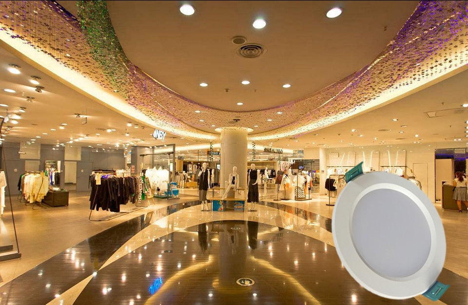 Led Downlight 18W 15W 12W 9W Aluminum Bombillas AC/DC 12V 24V Round Led Ceiling Recessed Grid Down Light 36V 50V Led Light