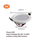 Led Downlight 18W 15W 12W 9W Aluminum Bombillas AC/DC 12V 24V Round Led Ceiling Recessed Grid Down Light 36V 50V Led Light