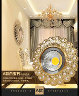 Europe Luxury Gold Resin Peacock Feather Embedded Downlights 3W 5W 110V 220V Open Hole 6Cm Corridor Led Lamp Foyer Art Spotlight