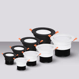 Dimmable 110V 220V Recessed LED COB Downlight Milky White Lampshade 15W 18W 25W 30W  Ceiling Lamp Spot Light For Indoor Lighting