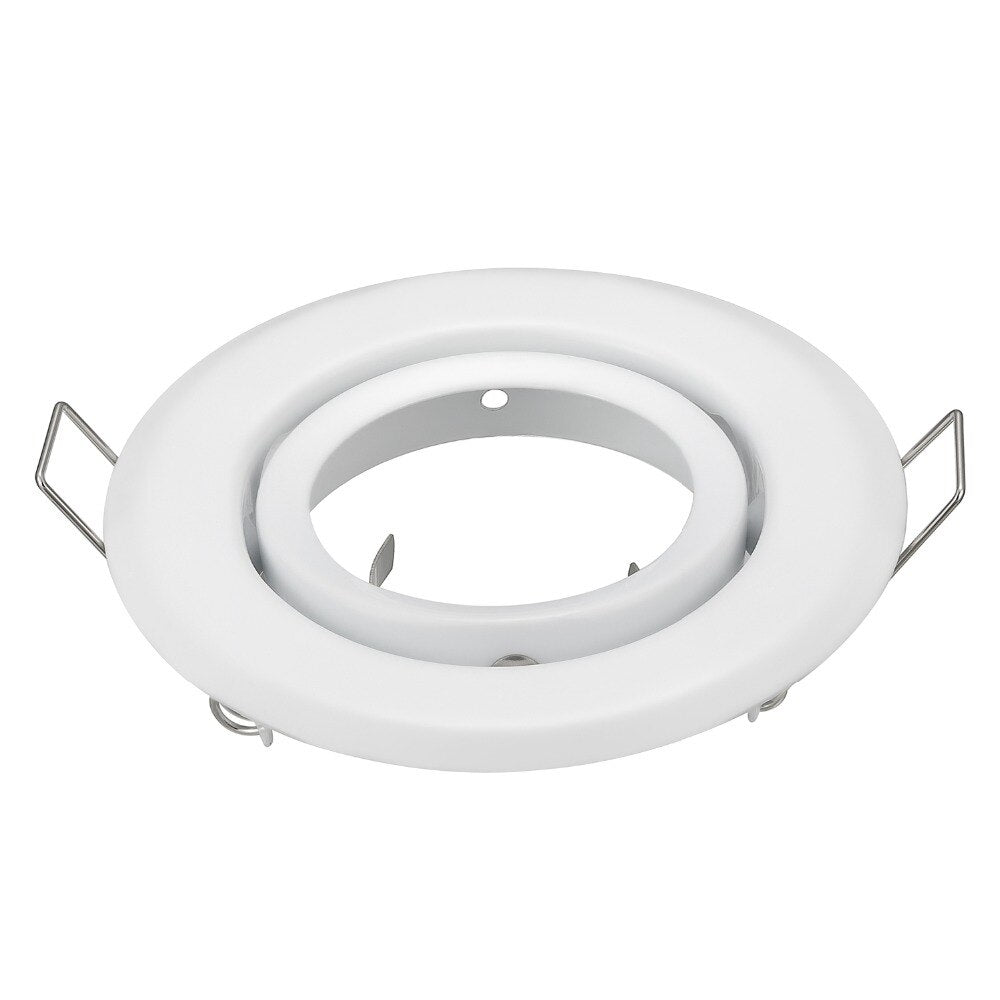 Round White adjustable 10pcs/lot MR16 GU5.3 GU10 spotlight halogen bulb frame holder downlight ceiling light fixture