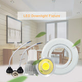 Round White adjustable 10pcs/lot MR16 GU5.3 GU10 spotlight halogen bulb frame holder downlight ceiling light fixture