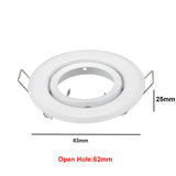 Round White adjustable 10pcs/lot MR16 GU5.3 GU10 spotlight halogen bulb frame holder downlight ceiling light fixture