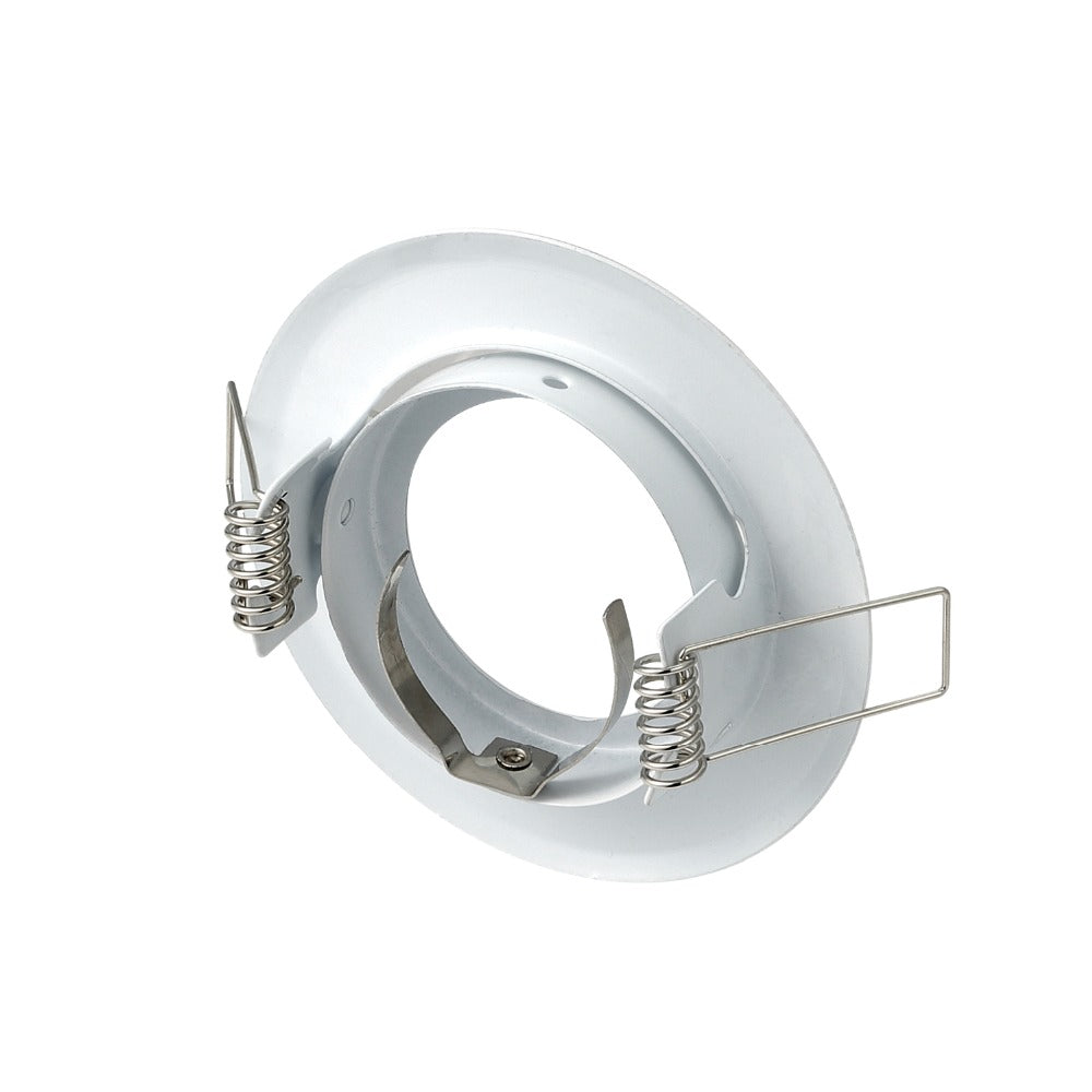 Round White adjustable 10pcs/lot MR16 GU5.3 GU10 spotlight halogen bulb frame holder downlight ceiling light fixture