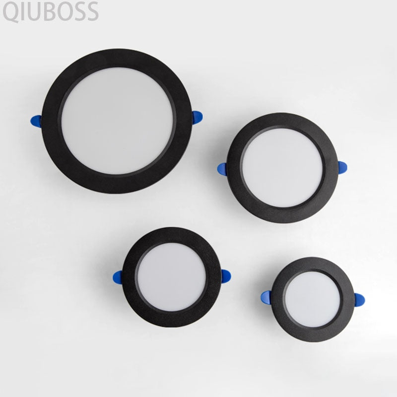 Round LED Ultra-thin Ceiling Type Downlight Embedded Household 5W/7W/9W/12W/15W/18W/20W AC90~220V Livingroom Indoor Lighting