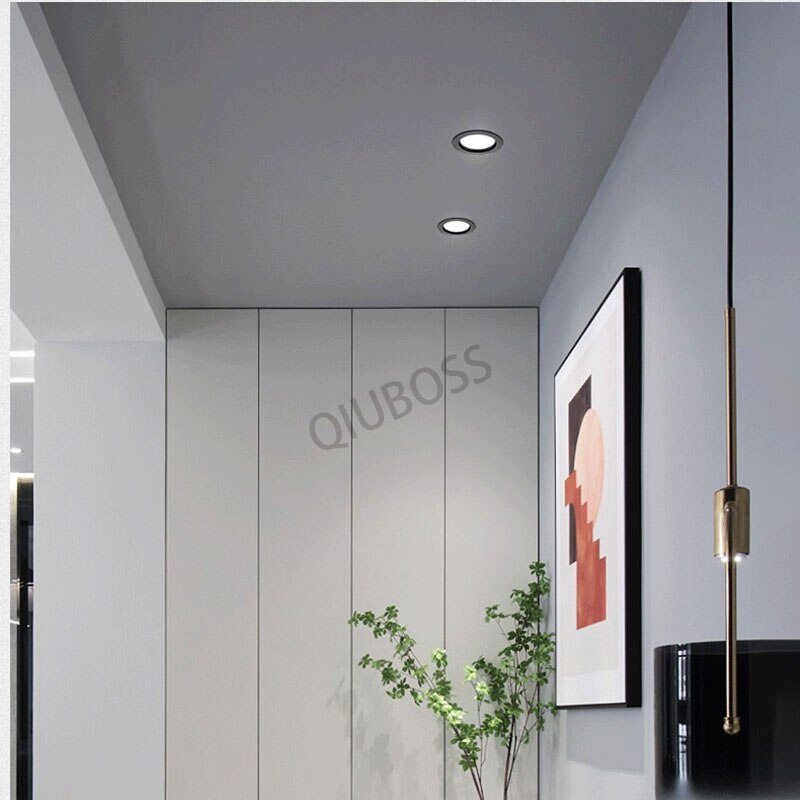 Round LED Ultra-thin Ceiling Type Downlight Embedded Household 5W/7W/9W/12W/15W/18W/20W AC90~220V Livingroom Indoor Lighting