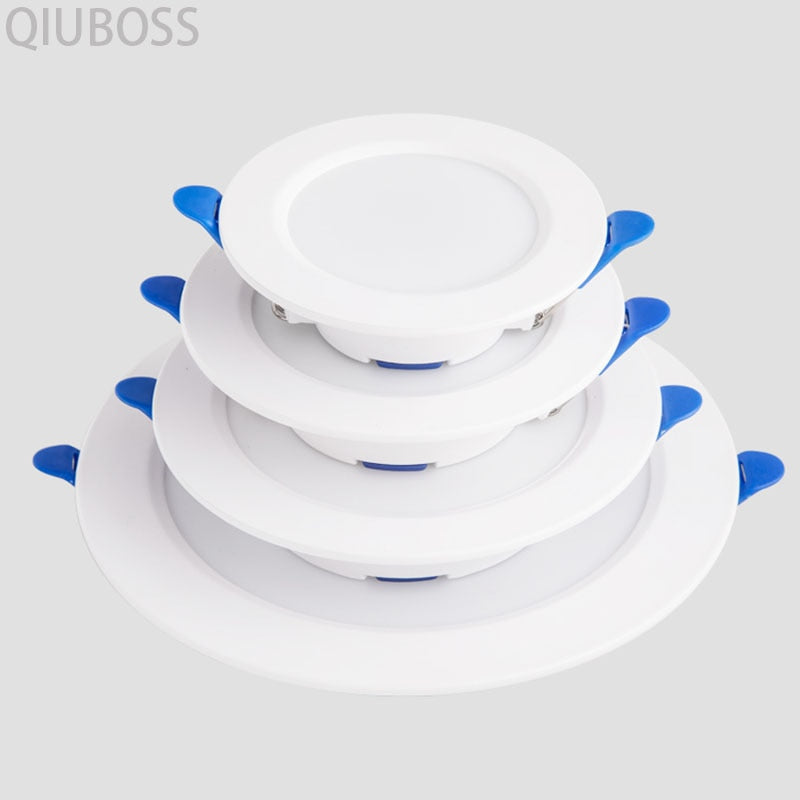 Round LED Ultra-thin Ceiling Type Downlight Embedded Household 5W/7W/9W/12W/15W/18W/20W AC90~220V Livingroom Indoor Lighting