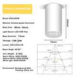 Modern Surface Mounted Downlight Led Aluminum COB Spot Led Lamp Ceiling Lamp 15W 20W High Brightness For Home Stores Office