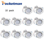 Pack of 10 LED Downlight 9W Round Recessed Lamp 110v-240v Led Bulb Bedroom Kitchen Indoor LED Spot Lighting