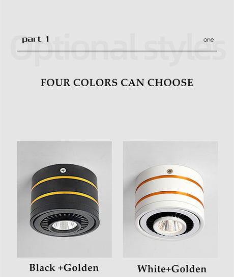 360 Rotatable Led Spot Light Dimmable Spotlight Lamp COB Ceiling Spots 15W 7W Led Downlights AC220V 110V Down Lights Indoor Lamp