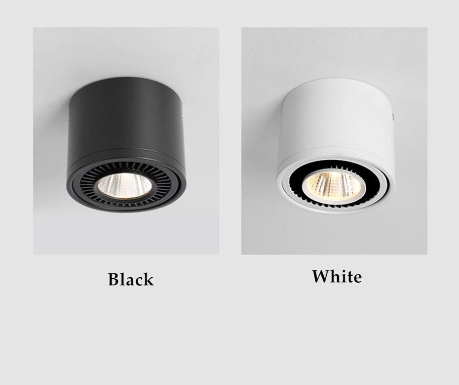 360 Rotatable Led Spot Light Dimmable Spotlight Lamp COB Ceiling Spots 15W 7W Led Downlights AC220V 110V Down Lights Indoor Lamp