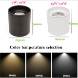 2020 new style Dimmable LED downlight 7W 10W 15W 20W 110v/220v ceiling Lamp spotlight angle adjustable ceiling type household