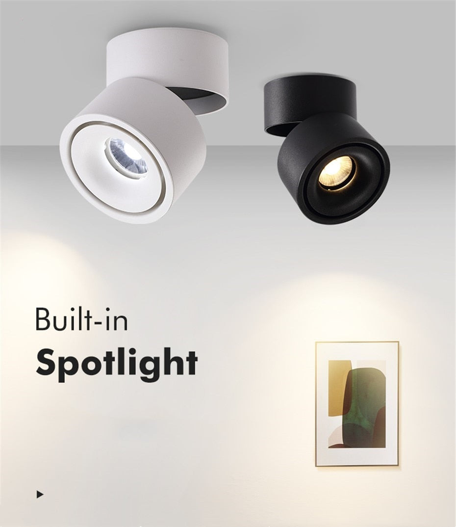 360 Degree Rotatable Dimmable LED Downlight 15W 10W background spot light led Nordic LED Ceiling lamp 85-265V Indoor Track Lamps