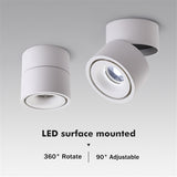 360 Degree Rotatable Dimmable LED Downlight 15W 10W background spot light led Nordic LED Ceiling lamp 85-265V Indoor Track Lamps