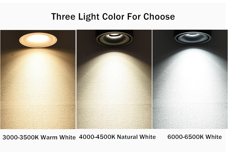 360 Degree Rotatable Dimmable LED Downlight 15W 10W background spot light led Nordic LED Ceiling lamp 85-265V Indoor Track Lamps