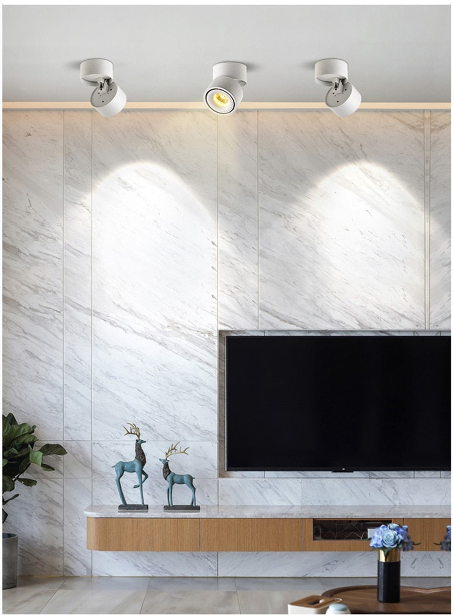 360 Degree Rotatable Dimmable LED Downlight 15W 10W background spot light led Nordic LED Ceiling lamp 85-265V Indoor Track Lamps