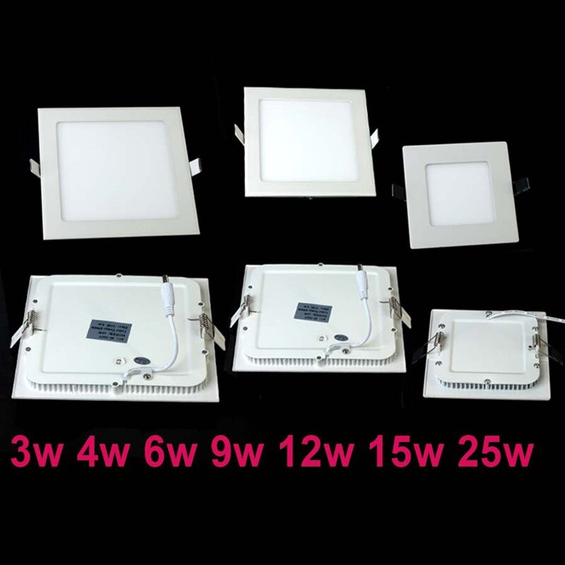 Dimmable LED Ceiling Panel Light 4W/6W/9W/12W/15W/25W Recessed LED Downlight with driver support dimmer Warm/Natural/Cold White