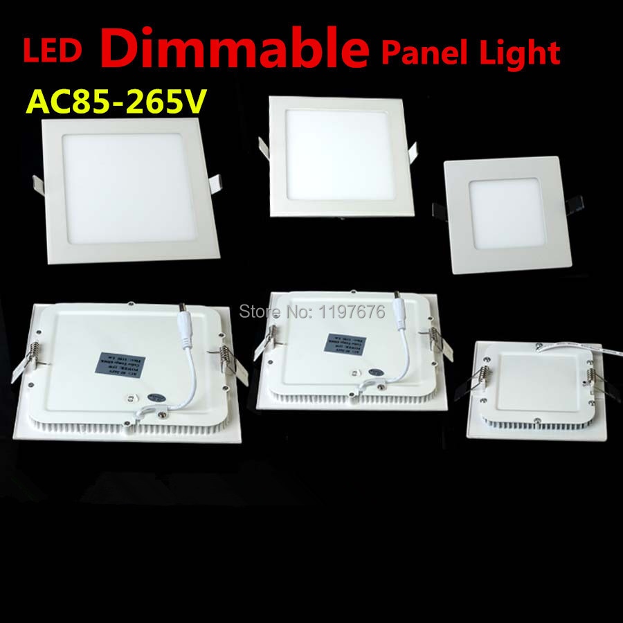 Dimmable LED Ceiling Panel Light 4W/6W/9W/12W/15W/25W Recessed LED Downlight with driver support dimmer Warm/Natural/Cold White
