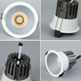 Dimmable Recessed Anti Glare LED Downlights 10W/15W/18W COB Ceiling Spot Lights AC90~260V Background Lamps Indoor Lighting