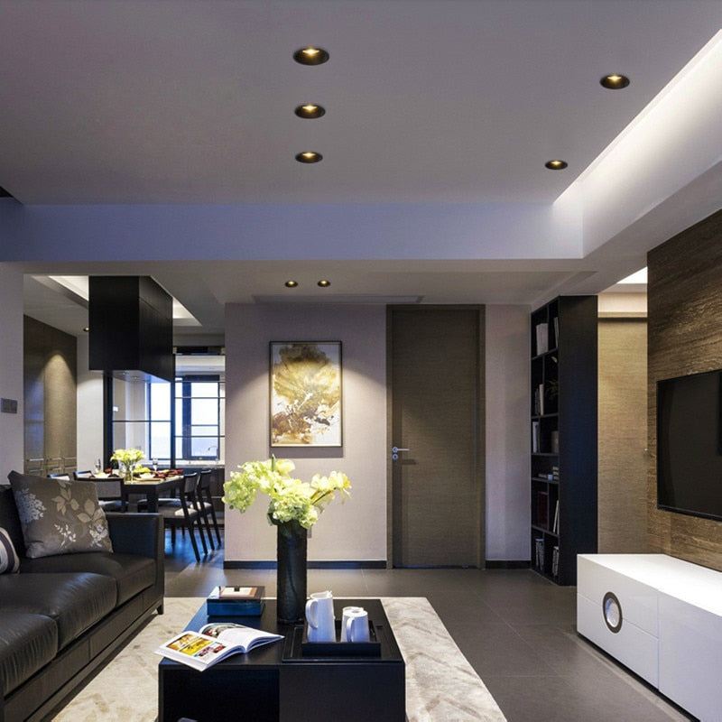 Dimmable Recessed Anti Glare LED Downlights 10W/15W/18W COB Ceiling Spot Lights AC90~260V Background Lamps Indoor Lighting