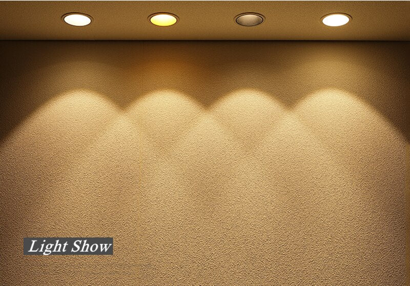 Dimmable Recessed Anti Glare LED Downlights 10W/15W/18W COB Ceiling Spot Lights AC90~260V Background Lamps Indoor Lighting