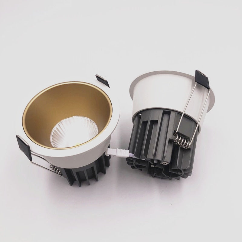 Dimmable Recessed Anti Glare LED Downlights 10W/15W/18W COB Ceiling Spot Lights AC90~260V Background Lamps Indoor Lighting