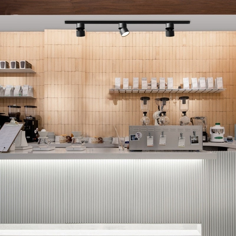 New dimming led astigmatism track light window clothing store rail light 7w 12w 15w foldable rotating downlight 110v 220v