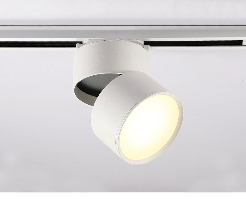 New dimming led astigmatism track light window clothing store rail light 7w 12w 15w foldable rotating downlight 110v 220v