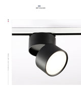 New dimming led astigmatism track light window clothing store rail light 7w 12w 15w foldable rotating downlight 110v 220v