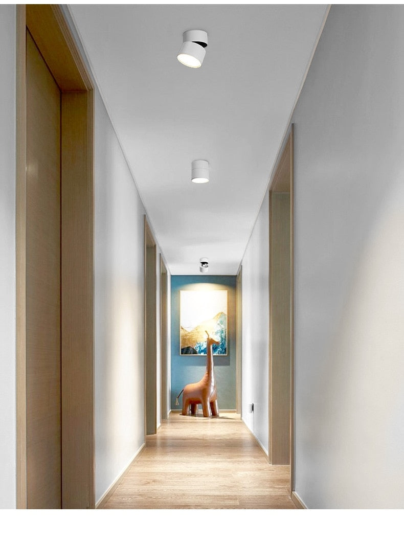 New dimming led astigmatism track light window clothing store rail light 7w 12w 15w foldable rotating downlight 110v 220v