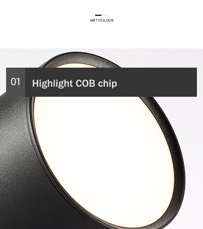 New dimming led astigmatism track light window clothing store rail light 7w 12w 15w foldable rotating downlight 110v 220v