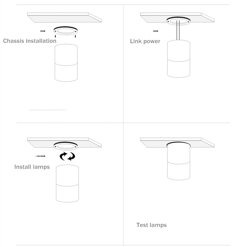 New dimming led astigmatism track light window clothing store rail light 7w 12w 15w foldable rotating downlight 110v 220v