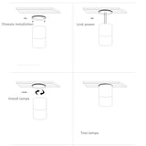 New dimming led astigmatism track light window clothing store rail light 7w 12w 15w foldable rotating downlight 110v 220v