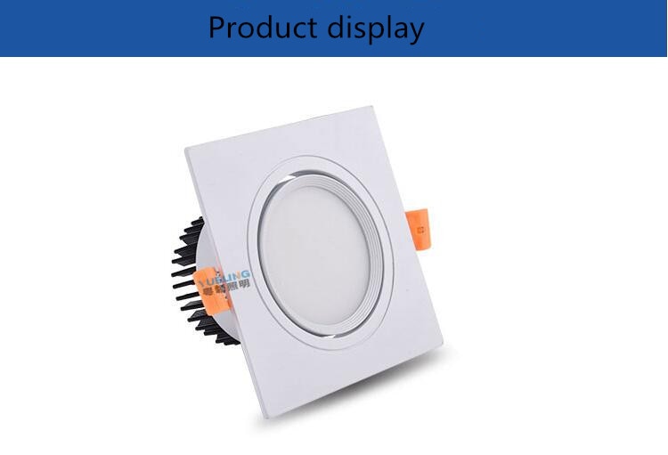Dimmable LED COB Spotlight Ceiling lamp AC85-265V 7W 9W 12W 15W 18w Aluminum recessed downlights square led panel light