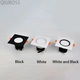 Square LED Dimmable Recessed Downlight 7W/9W/12W/15W/18W COB Ceiling Spotlight AC85-265V LED Background Lamps Indoor Lighting