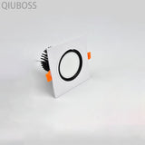 Square LED Dimmable Recessed Downlight 7W/9W/12W/15W/18W COB Ceiling Spotlight AC85-265V LED Background Lamps Indoor Lighting
