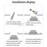 Square LED Dimmable Recessed Downlight 7W/9W/12W/15W/18W COB Ceiling Spotlight AC85-265V LED Background Lamps Indoor Lighting