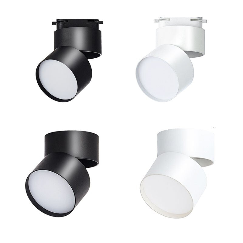 Dimmable LED Downlights Surface Mounted LED Ceiling Lamps 7W 10W 15W Foldable 360° Rotatable Background Track Spot lights