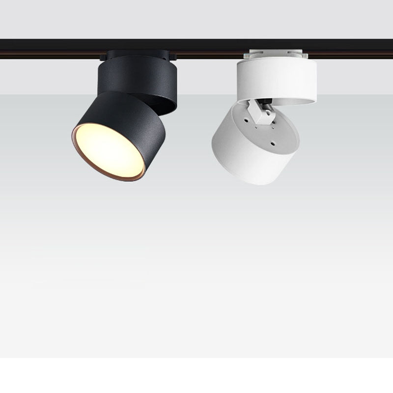 Dimmable LED Downlights Surface Mounted LED Ceiling Lamps 7W 10W 15W Foldable 360° Rotatable Background Track Spot lights