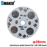 led aluminum plate base board, 28mm 4W/12W LED PCB board for downlight, bulb light. heat sink board