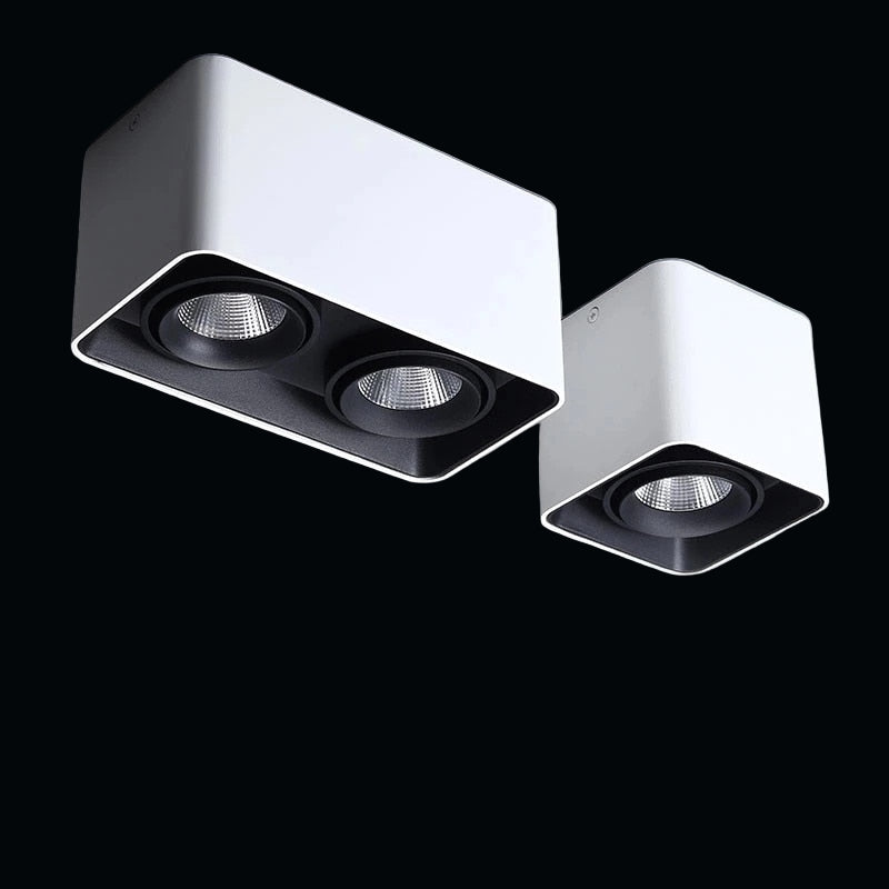 Square Dimmable LED Wall Mounted Downlight 10W 20W 24W COB Spot light Ceiling Lamp Surface Mounted Down light