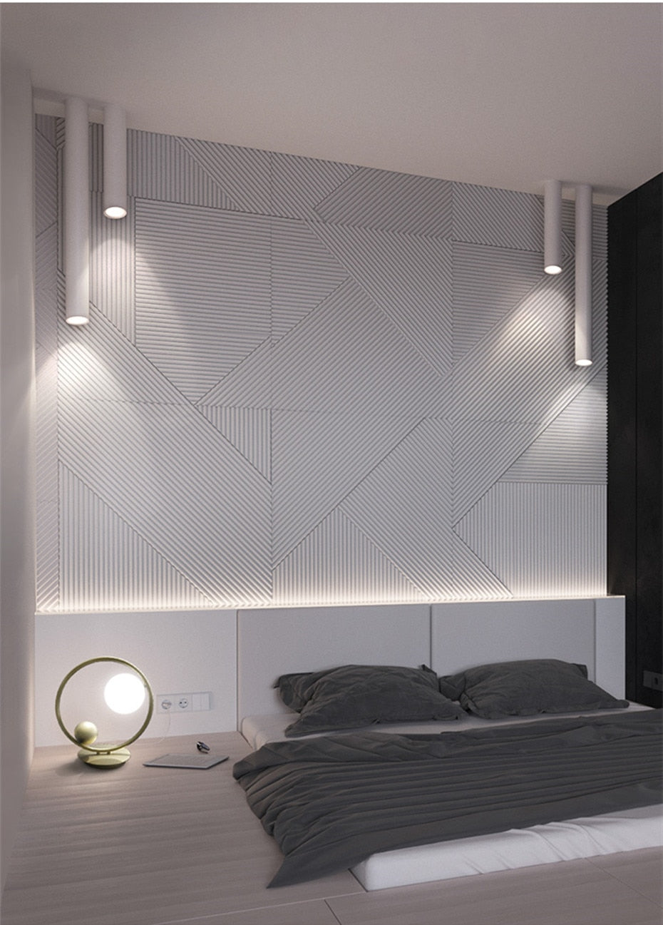  Black/White Long Tube Surface Mounted Ceiling LED Spot Light Dimmable 5W 3000K/4000K/6000K Surface Mounted Downlight AC220V