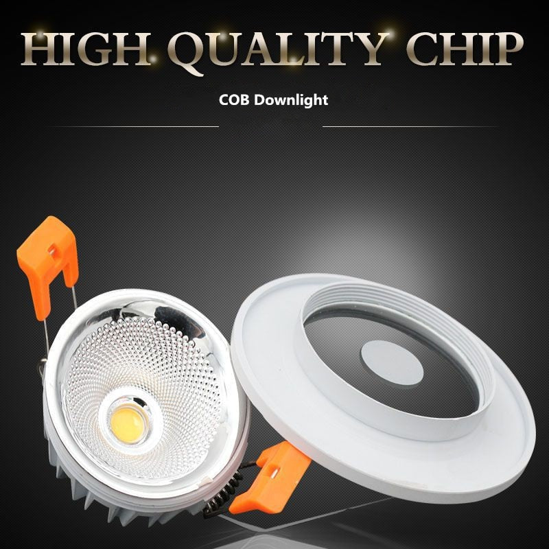 Led downlight light COB Ceiling Spot Light 3W 5W 7W 10W 15W 20W 30W 40W 85-265V ceiling recessed Lights Indoor Lighting
