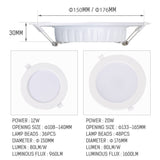 LED Downlight 12W 20W Recessed Round LED Ceiling Lamp AC 220V Indoor Lighting Warm White/White