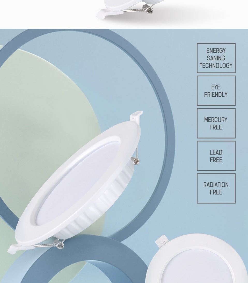 LED Downlight 12W 20W Recessed Round LED Ceiling Lamp AC 220V Indoor Lighting Warm White/White