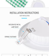 LED Downlight 12W 20W Recessed Round LED Ceiling Lamp AC 220V Indoor Lighting Warm White/White