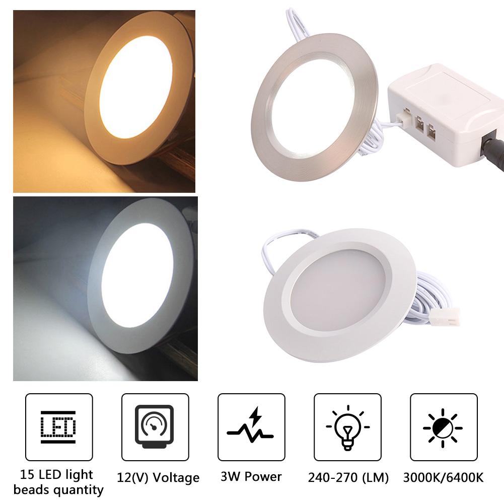 Light with HUB Adapter12V Low Voltage Ultra-Thin Concealed Mini LED Downlight LED Display Cabinet Light Kitchen Cabinet Li